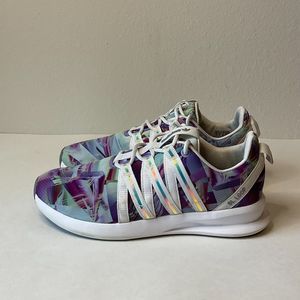 Adidas Women's Sz 7.5 SL Loop Racer Purple Aqua White Multicolor Iridescent Shoe